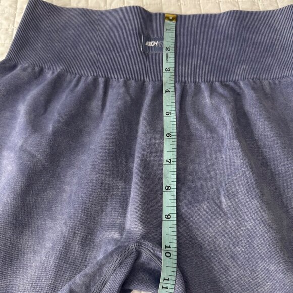 Bo + Tee Womens High Waisted Leggings Size L Blue Nylon Elastane - Picture 10 of 10